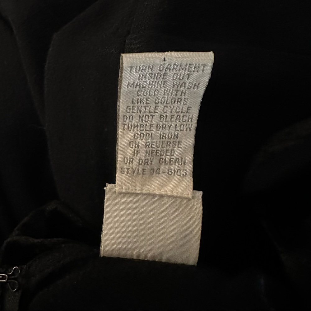 J. Jill black sleeveless beaded dress with velvet accents Size 16 - Picture 16 of 16